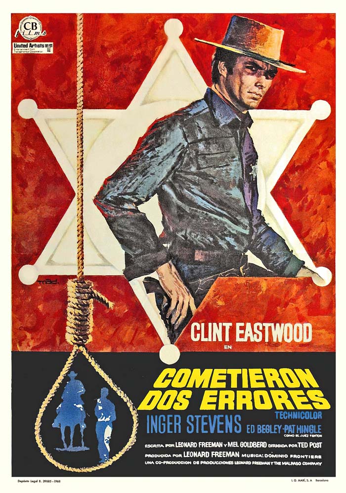 Hang 'Em High (1968) Spanish movie poster